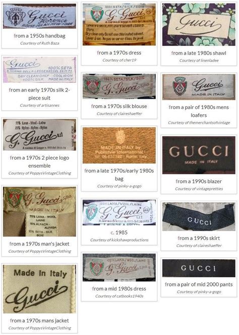 etichette gucci storiche|Gucci vintage logos.